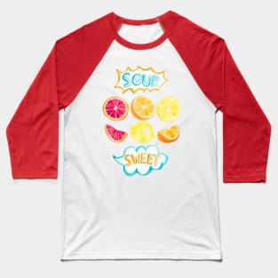 Citrus Pop Art Baseball T-Shirt